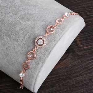 ❤️gorgeous cubic zirconia rose gold adjustable